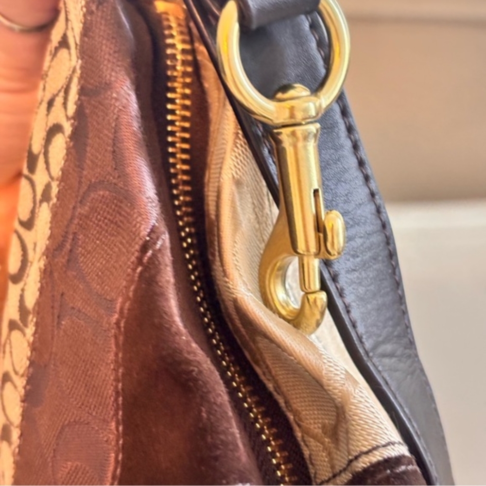 Coach Chevron Suede Multicolor Patchwork Shoulder… - image 10